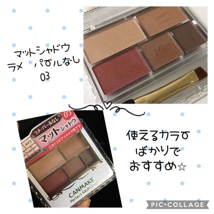 パーフェクトマルチアイズ/キャンメイク/アイシャドウパレットを使ったクチコミ(3枚目)
