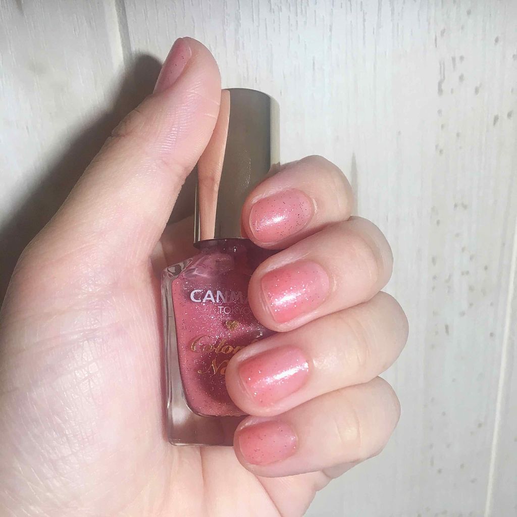 カラフルネイルズ N09 ピーチスカッシュ/キャンメイク/マニキュアを使ったクチコミ（1枚目）