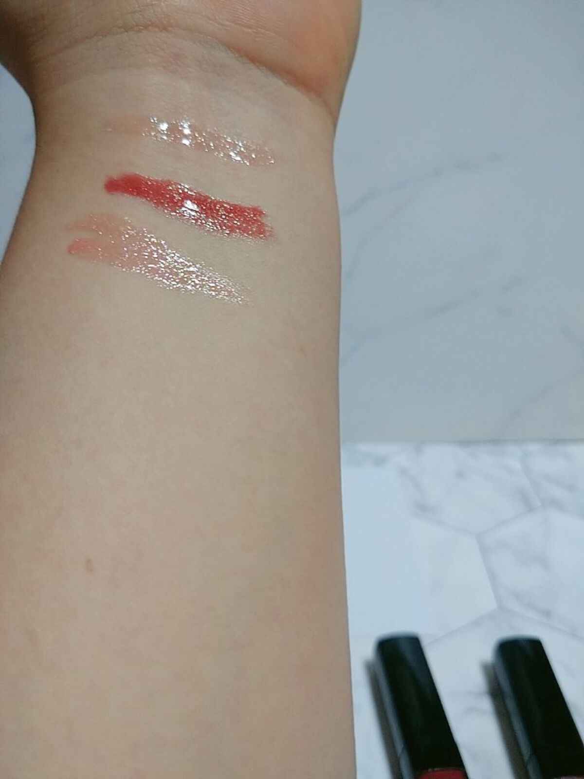 クラッシュドオイル インフューズド グロス S03 キールシュガー/BOBBI BROWN/リップグロスを使ったクチコミ（2枚目）