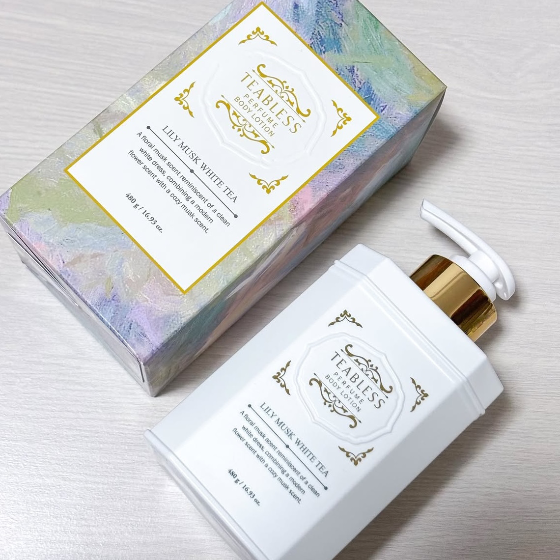 パフュームボディローション リリィムスクホワイトティー/TEABLESS/ボディローションを使ったクチコミ（1枚目）