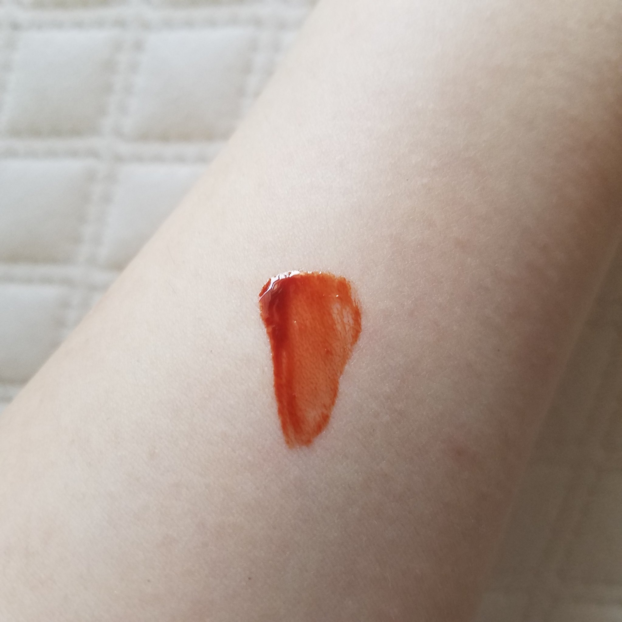 ウォータリーティントリップ マット M2　ウォームオレンジ/CEZANNE/リップティントを使ったクチコミ（2枚目）