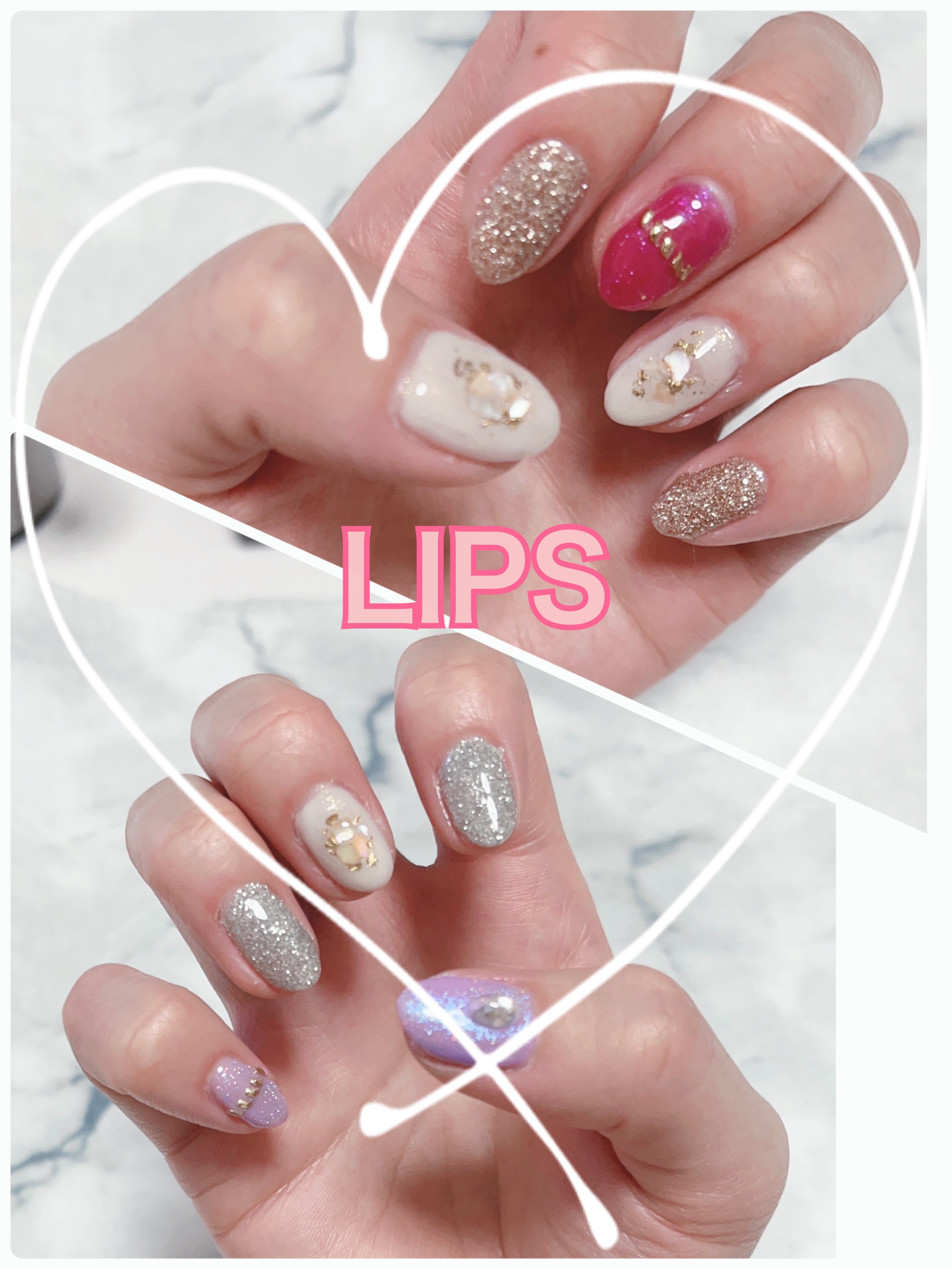 ジェルネイルユニコーン/セリア/ジェルネイルを使ったクチコミ（1枚目）