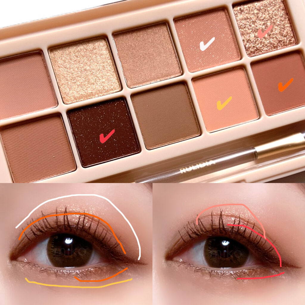 RULIDIA MULTI USE EYE PALETTE STATICEのクチコミ「#ヘビロテアイシャドウ 💓✨

☑︎RULIDIA
MULTI USE EYE PALETTE.....」（3枚目）