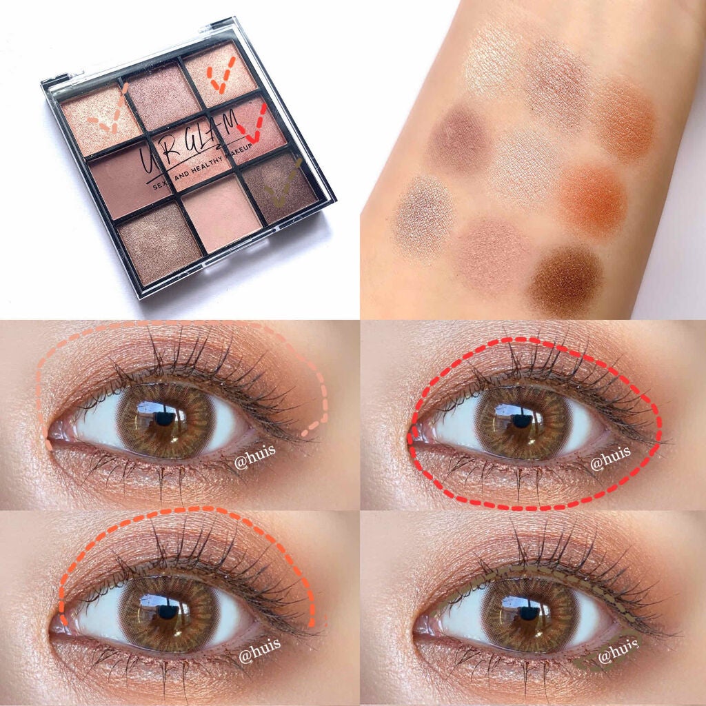 UR GLAM BLOOMING EYE COLOR PALETTE/U R GLAM/アイシャドウパレットを使ったクチコミ(2枚目)