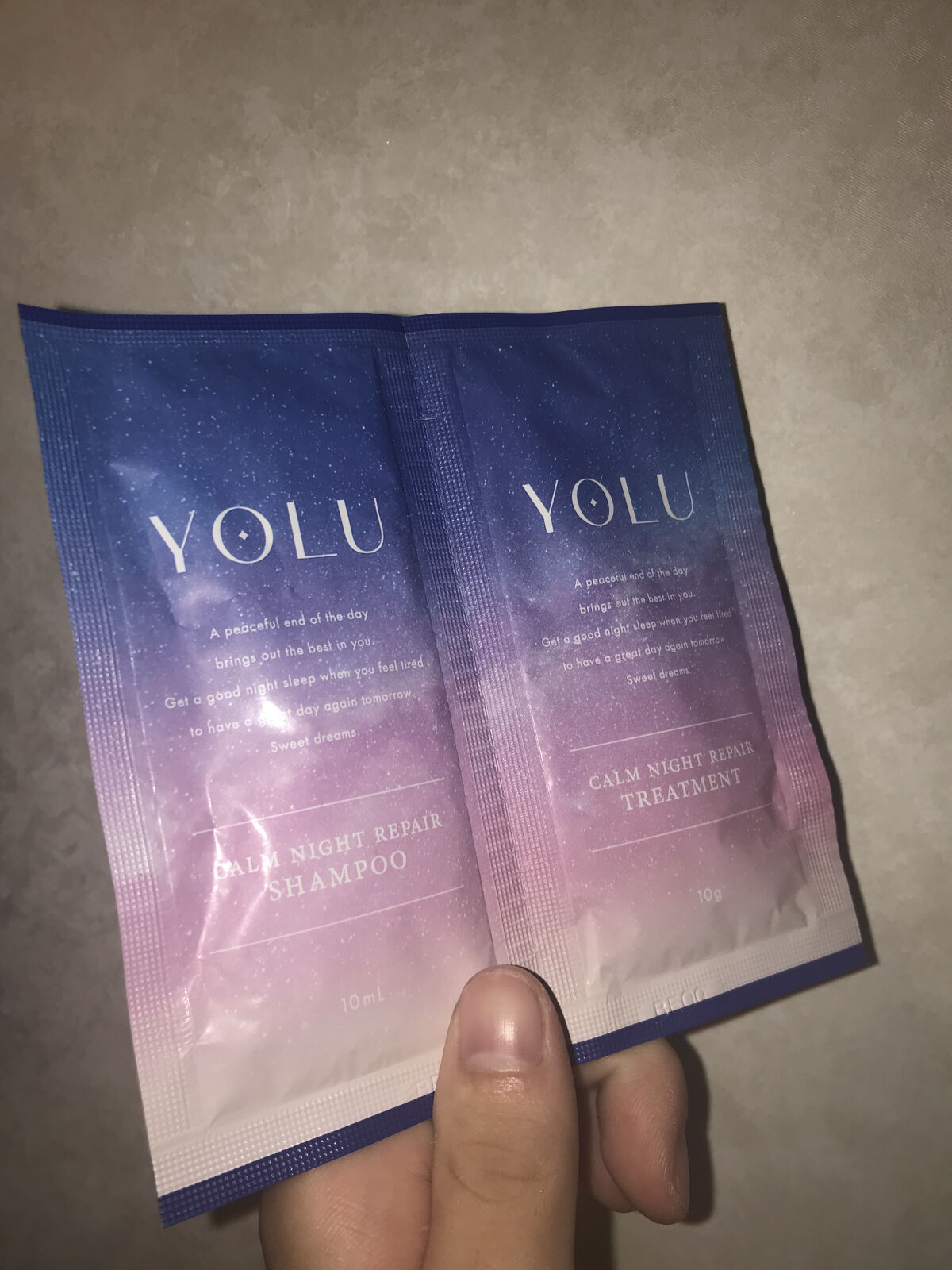 カームナイトリペアシャンプー／トリートメント/YOLU/市販シャンプーを使ったクチコミ（1枚目）