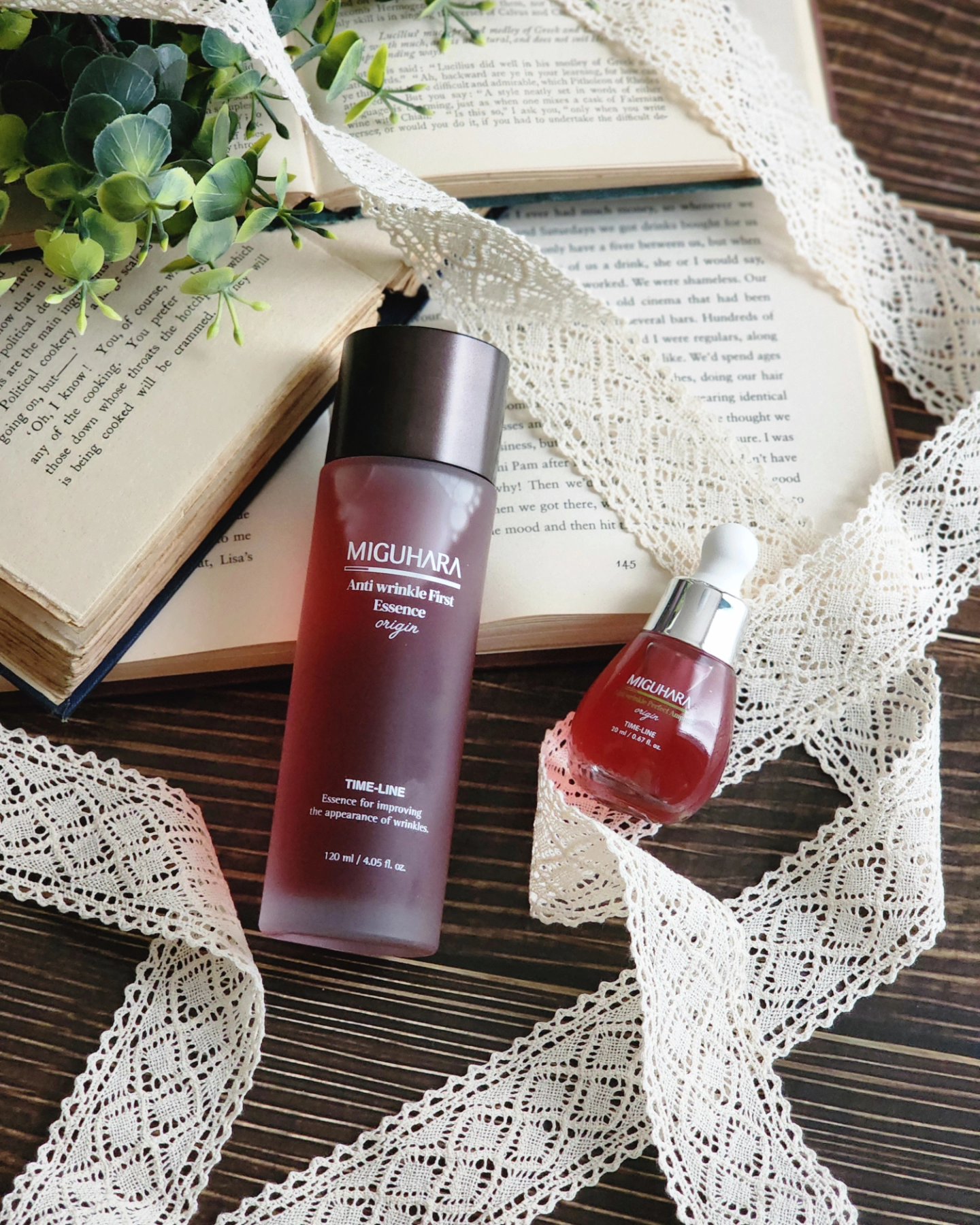 韓国コスメ MIGUHARA(ミグハラ)様提供⁡
⁡｢アンチリンクルファーストエッセンスオリジン120ml｣⁡
⁡｢アンチリンクルパーフェクトアンプルオリジン(美容液)20ml｣を頂きました❣️⁡
⁡赤いスキンケア⁡、ちょっと神秘的でゴージ