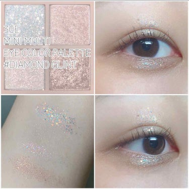 3CE MINI MULTI EYE COLOR PALETTE #DIAMOND GLINT/3CE/パウダーアイシャドウを使ったクチコミ（3枚目）