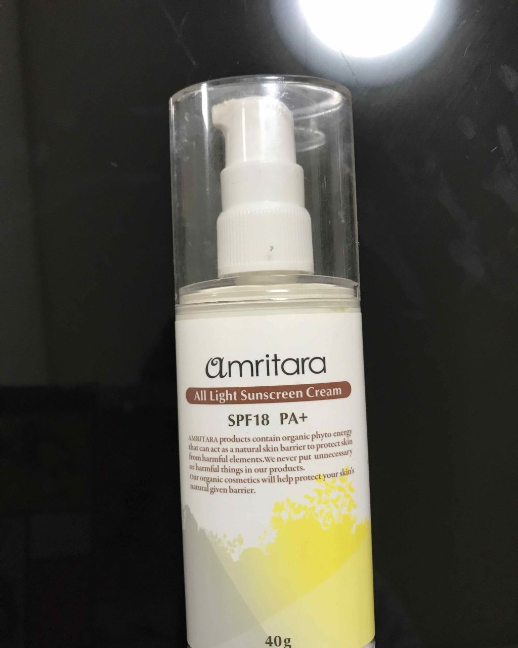 オールライト サンスクリーン クリーム SPF18 PA+/AMRITARA/化粧下地を使ったクチコミ（1枚目）