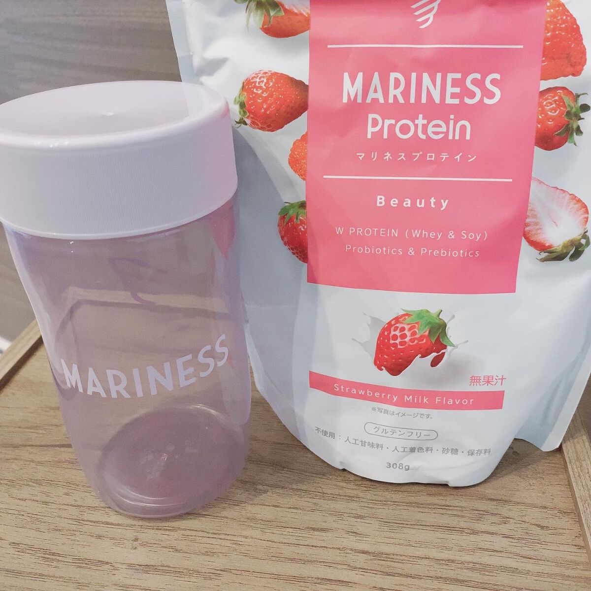 マリネスプロテイン　ブルーベリーヨーグルト/mariness/その他プロテインを使ったクチコミ（3枚目）