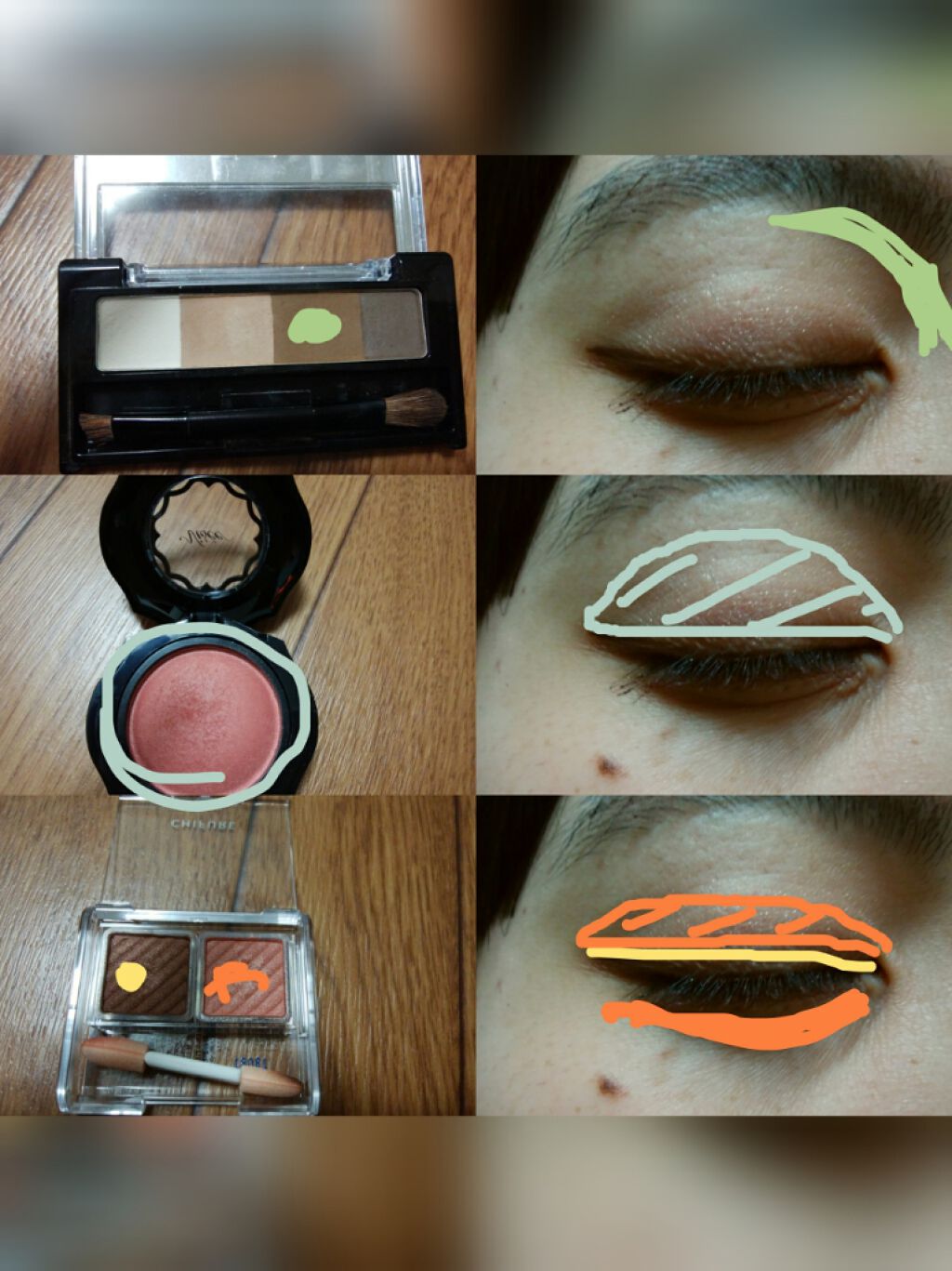 アイ カラー(チップ付)/ちふれ/アイシャドウパレットを使ったクチコミ(2枚目)