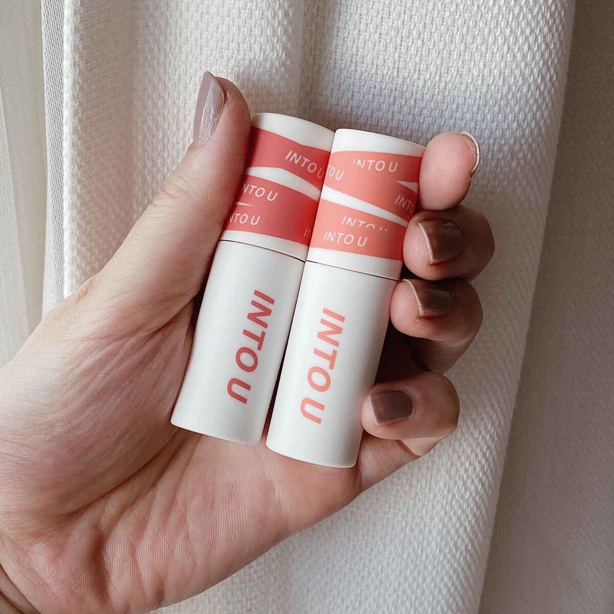 スーパーマットリップ&チークマッド/INTO U/口紅を使ったクチコミ(3枚目)