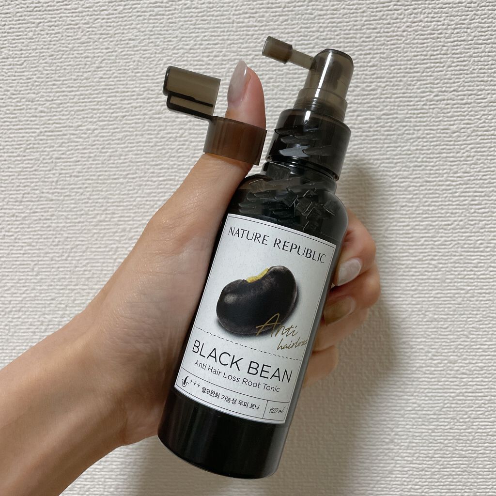 ブラックビーンアンチヘアロス頭皮トニック/ネイチャーリパブリック/頭皮ローションを使ったクチコミ（3枚目）