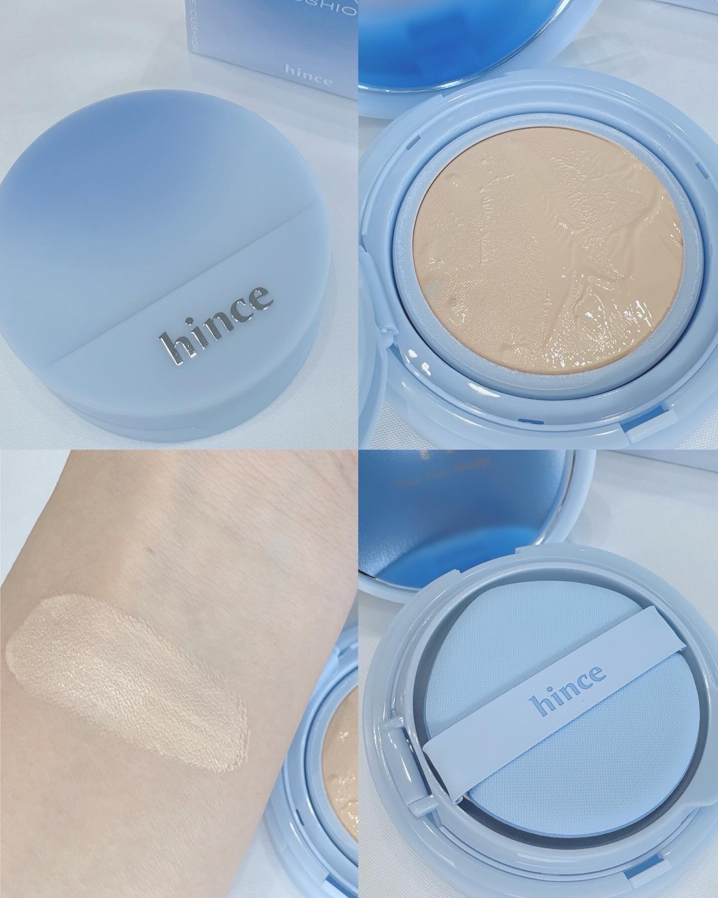 セカンドスキンメッシュマットクッション 17 ポーセリン（24 BLUE DIVE）/hince/クッションファンデーションを使ったクチコミ（1枚目）