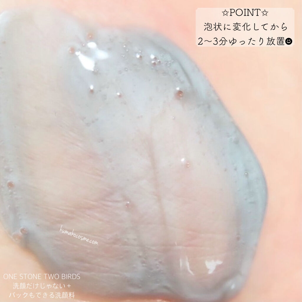 洗顔だけじゃない＋パックもできる洗顔料/ONE STONE TWO BIRDS/その他洗顔料を使ったクチコミ（3枚目）