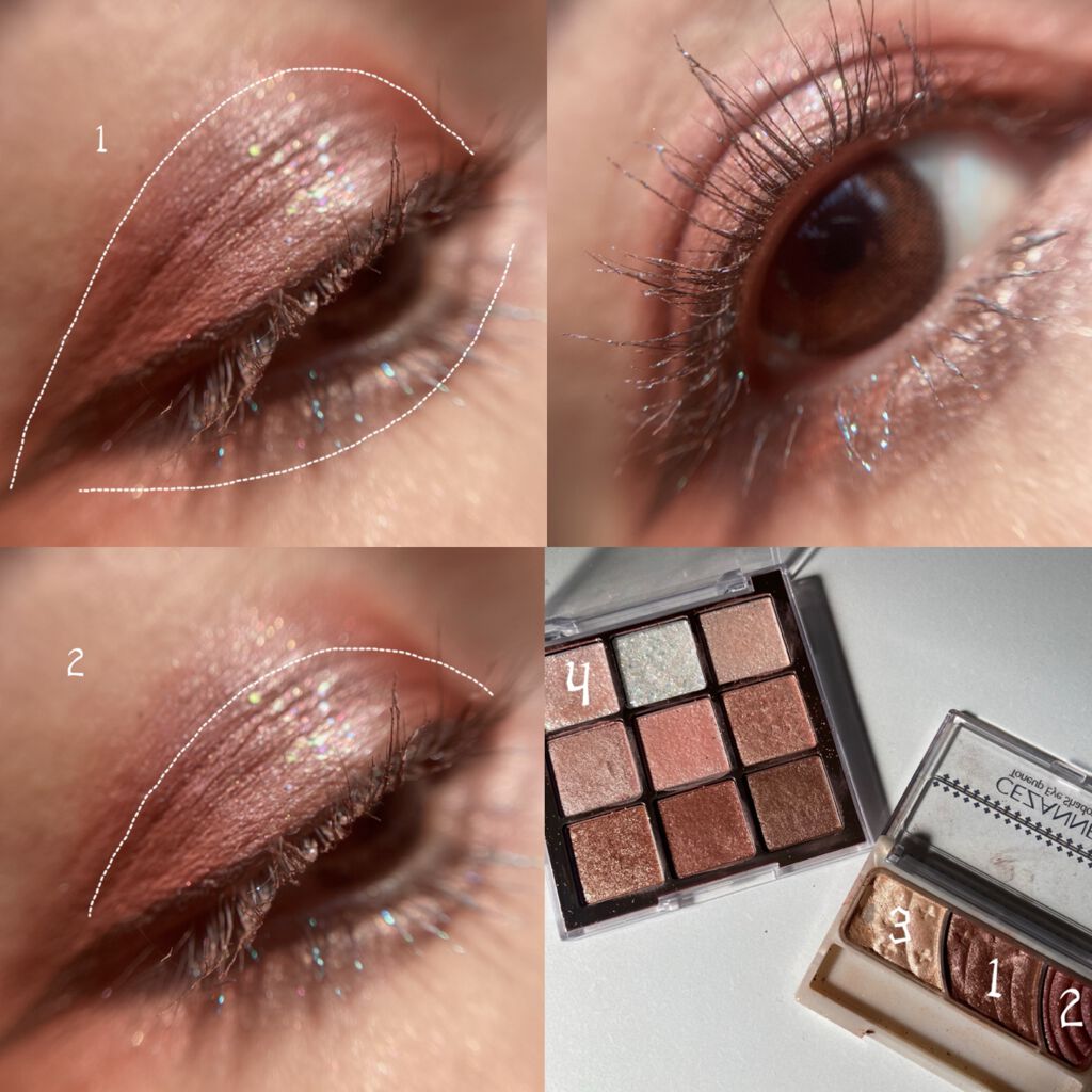 トーンアップアイシャドウ/CEZANNE/アイシャドウパレットを使ったクチコミ（2枚目）