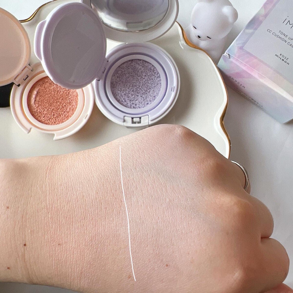 トーンアップ CC クッション ファンデーション/iMPREA/クッションファンデーションを使ったクチコミ(3枚目)
