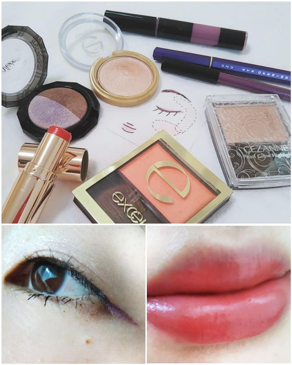 シャイニーシャドウ N/excel/単色アイシャドウを使ったクチコミ（1枚目）