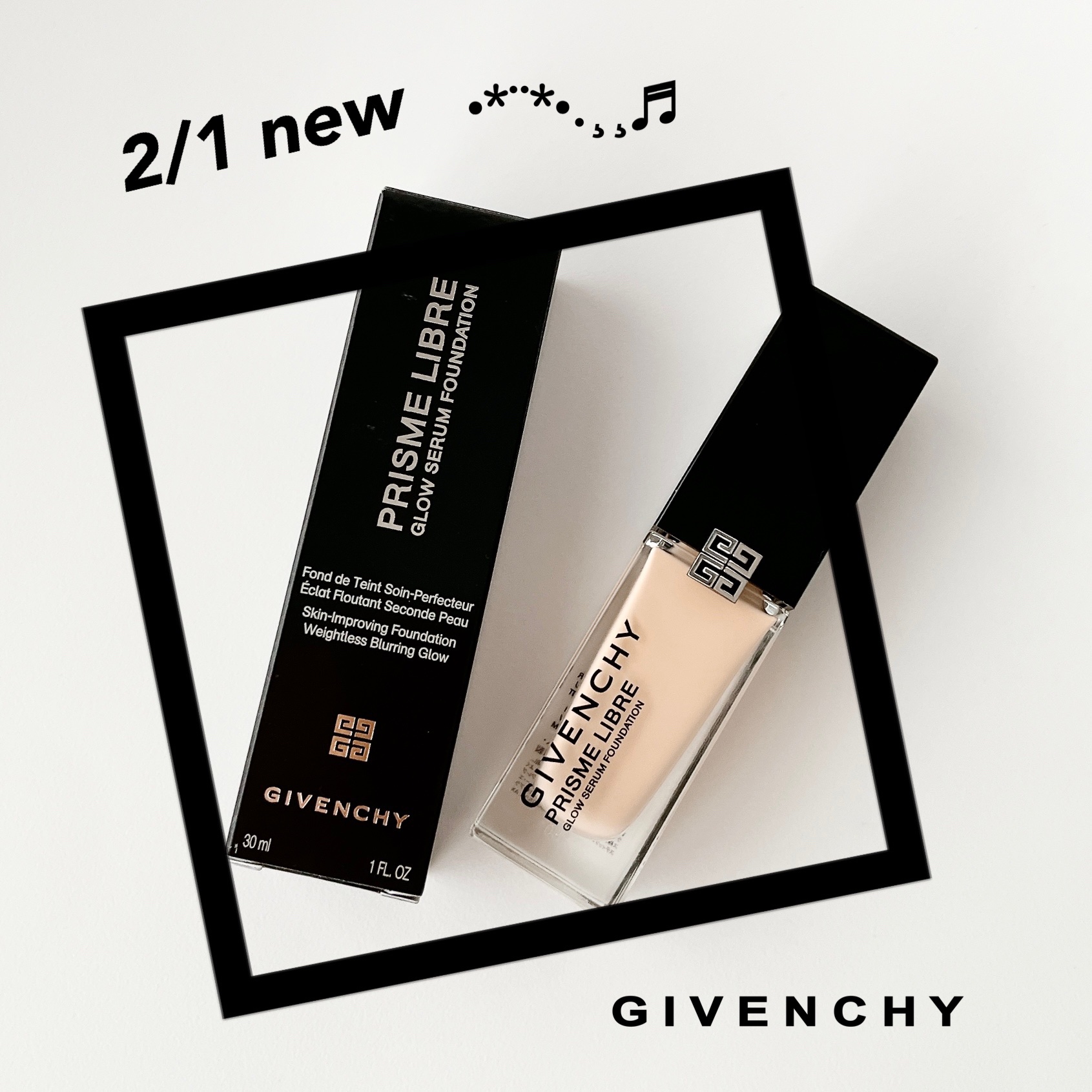 GIVENCHY
プリズム･リーブル･グロウ･セラム･ ファンデーション 1N  ¥8,030

      ✼••┈┈••✼••┈┈••✼••┈┈••✼••┈┈••✼


✨ 美容液成分配合
マイクロヒアルロン酸とユズ由来セラミドの美容液