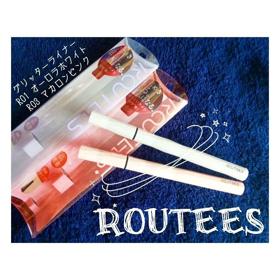 グリッターライナー R03マカロンピンク/ROUTEES/リキッドアイライナーを使ったクチコミ（1枚目）