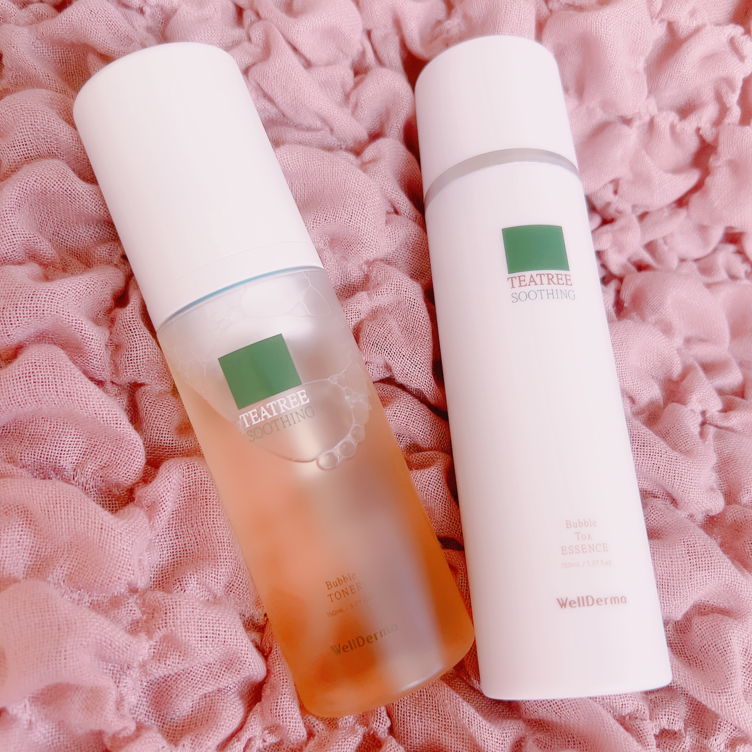 ティーツリースーディングバブルトナー150ml+詰め替え用100mlセット/WellDerma/化粧水を使ったクチコミ（1枚目）