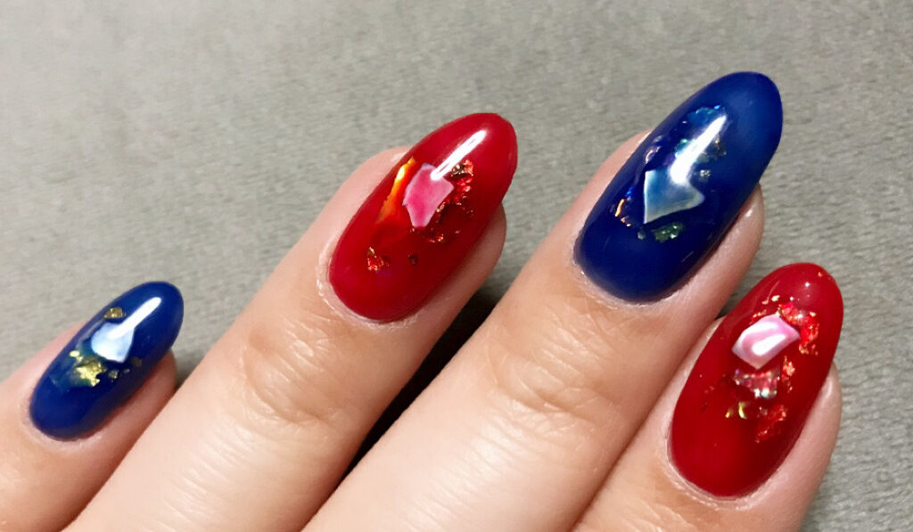 ジェルネイル（ライト対応）/セリア/ジェルネイルを使ったクチコミ（2枚目）