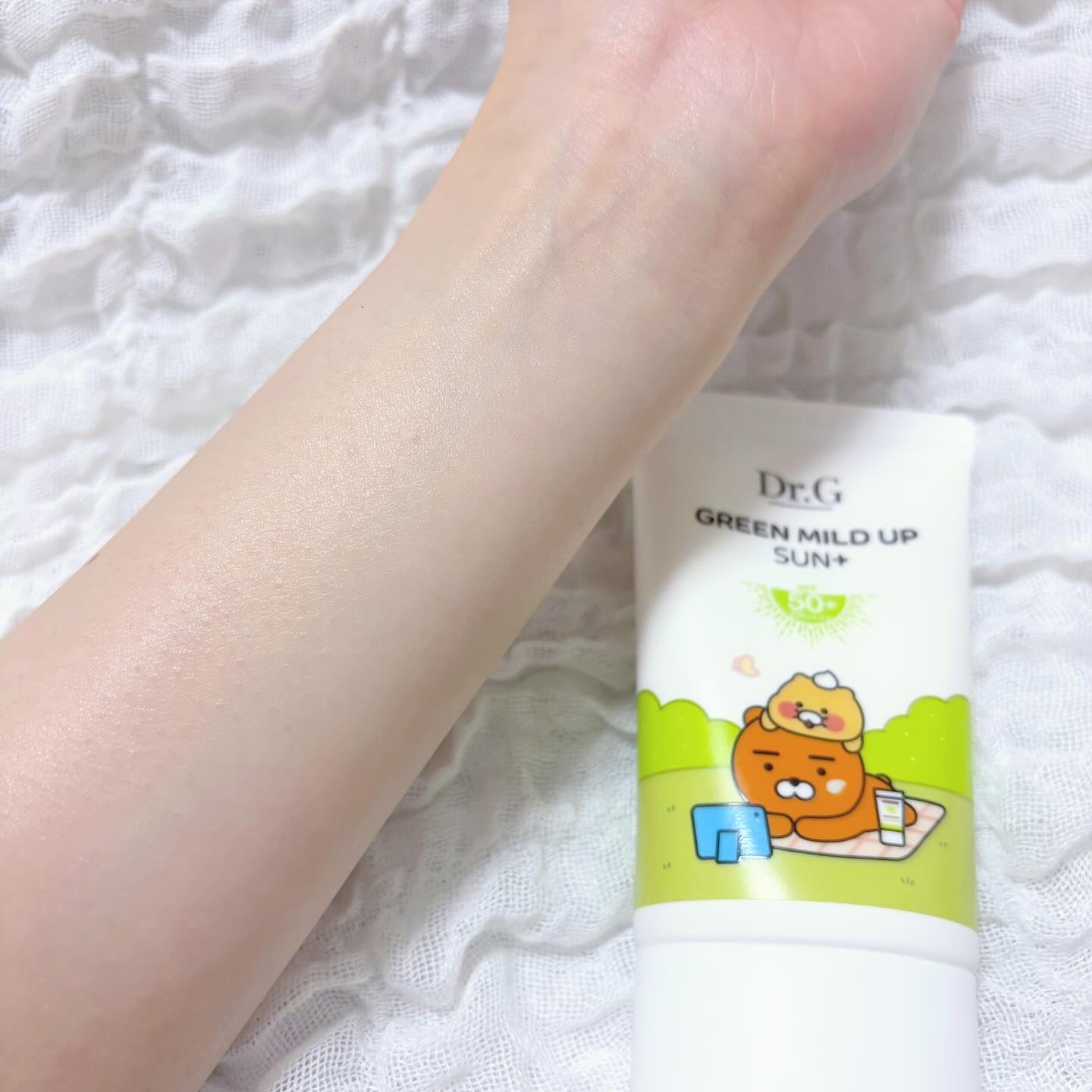 グリーンマイルドアップサンプラス/Dr.G/日焼け止めクリームを使ったクチコミ（3枚目）