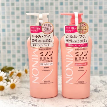 ミノン ミノン薬用ヘアシャンプー／薬用コンディショナーのクチコミ「ミノン薬用ヘアシャンプー・コンディショナー

頭皮も肌の一部。
だから、
スキンケアするように.....」（1枚目）