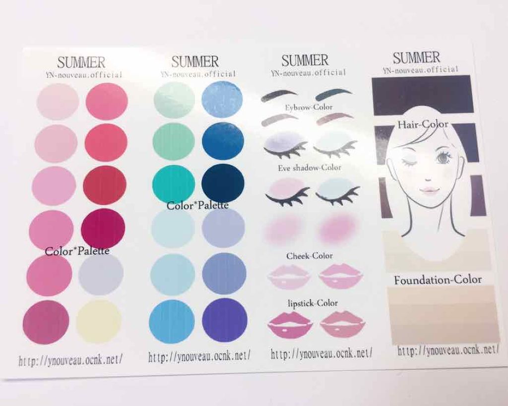 パーソナルカラー診断を受けました。

結論から言うとブルベサマー！🌻
確かにファンデーションはピンクみがある方が地肌に近い気が...テラコッタチークもなんとなく上手く使いこなせなかったり...

パーソナルカラーの良いところは、どんな色を