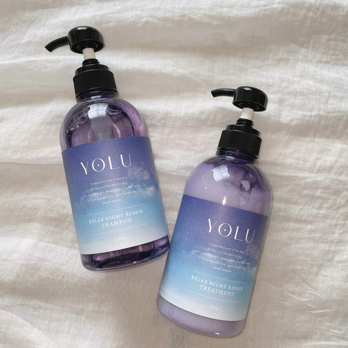 リラックスナイトリペア シャンプー/トリートメント/YOLU/市販シャンプーを使ったクチコミ(1枚目)