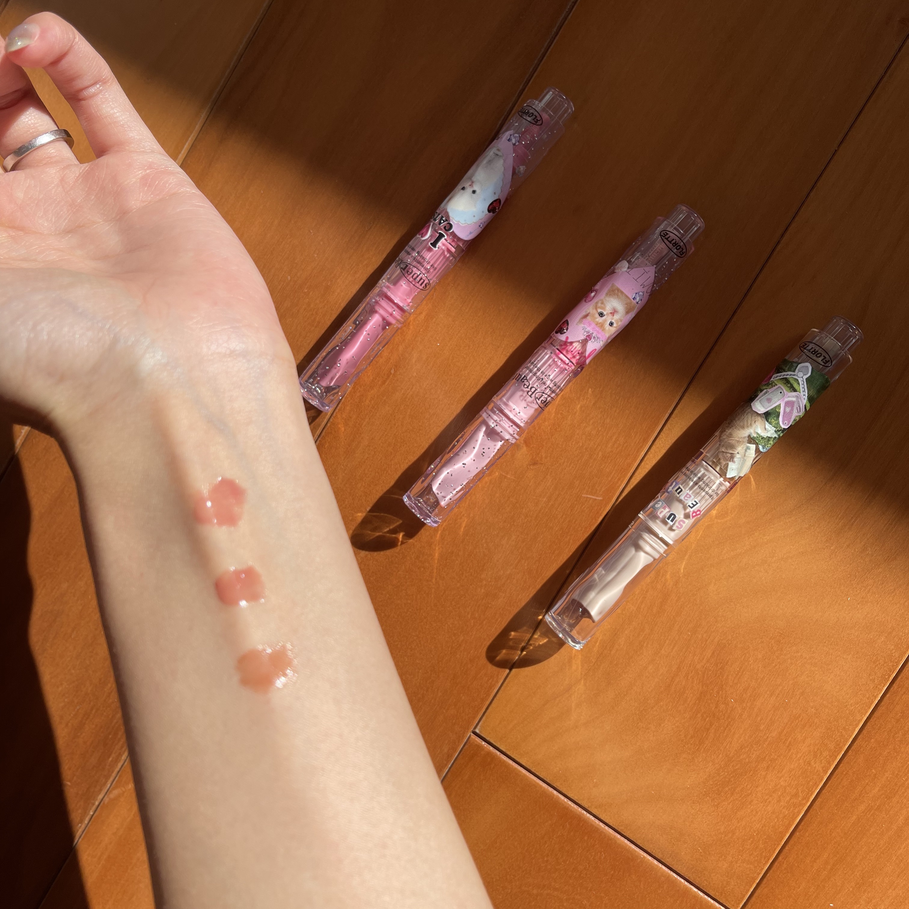 フロレット メルティーハート スティックグロス/FLORTTE/口紅を使ったクチコミ（3枚目）