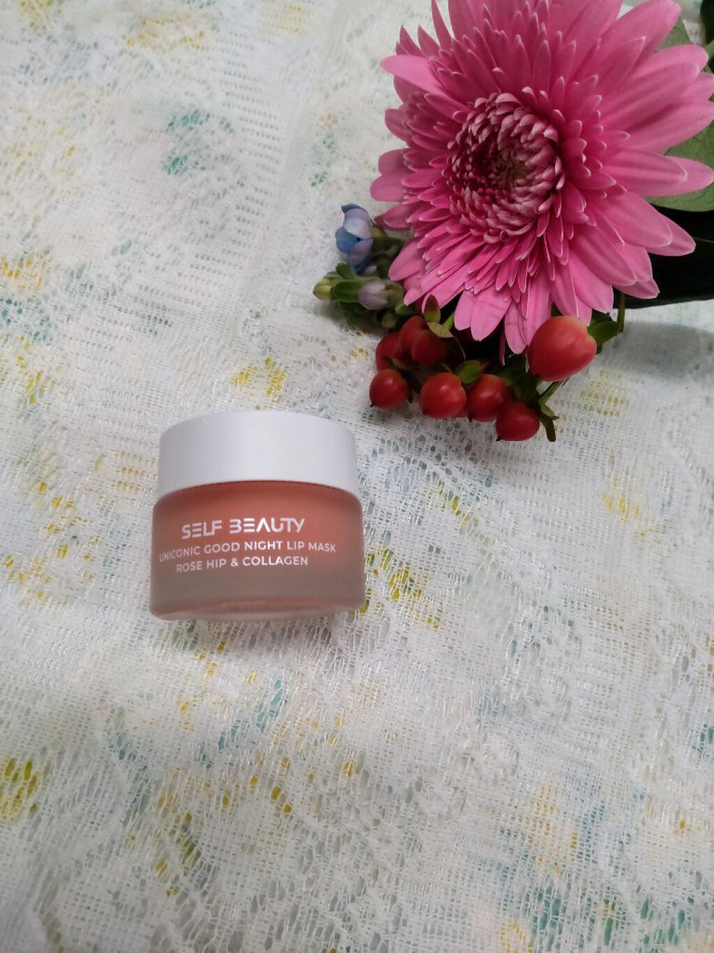 ユニコーングッドナイトリップマスク ローズヒップ&コラーゲン/SELF BEAUTY/リップマスクを使ったクチコミ（2枚目）