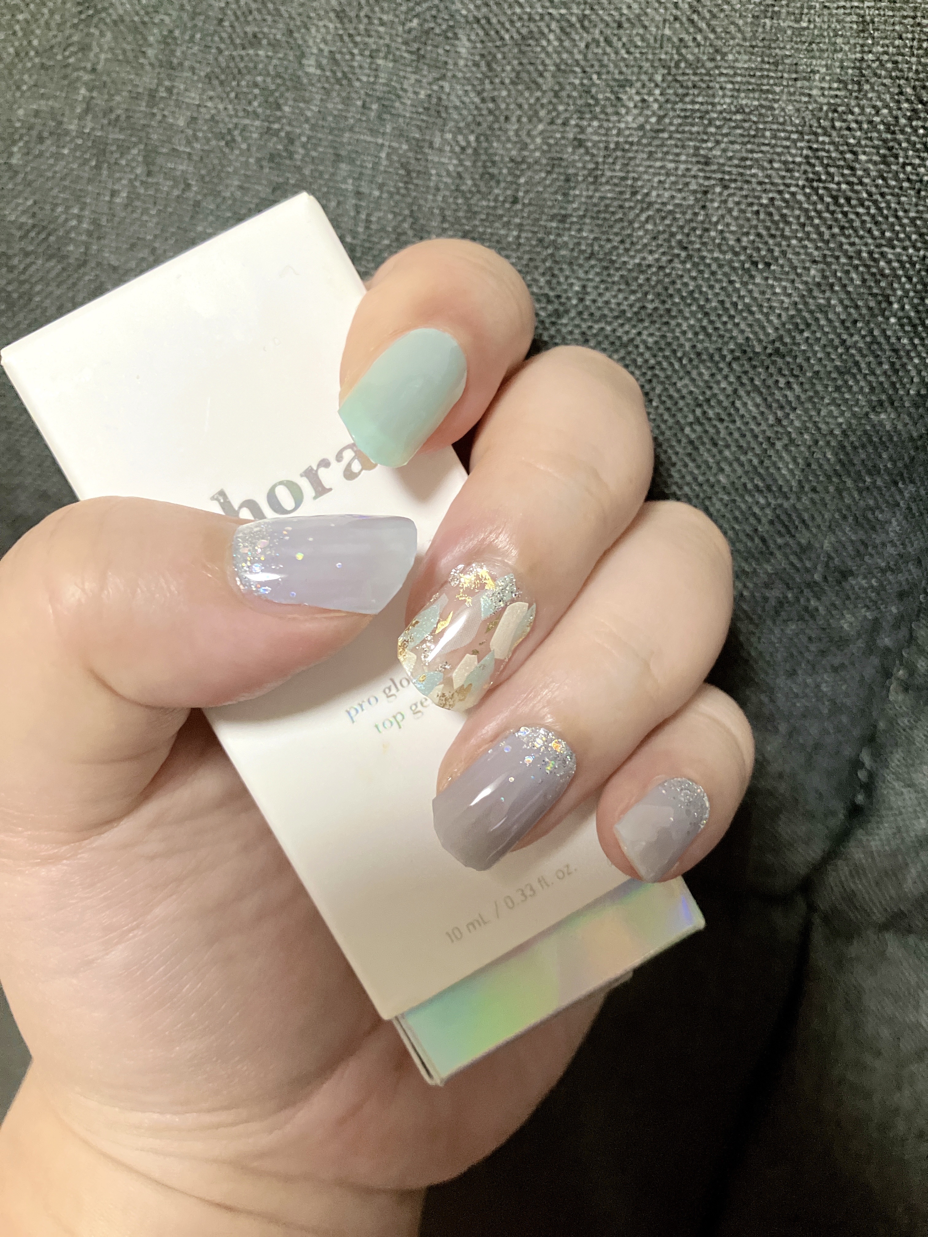 GLAZE グレーズ 半硬化タイプジェルネイルシール Ice Flower/DASHINGDIVA MAGICPRESS/ネイルシールを使ったクチコミ（2枚目）