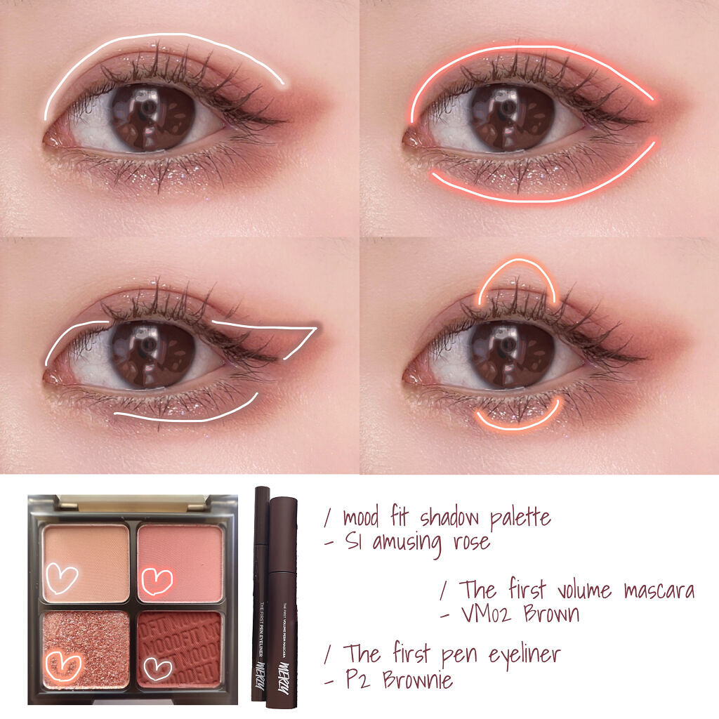 ムードフィットシャドウパレット S1. アミュージングローズ/MERZY/アイシャドウパレットを使ったクチコミ（2枚目）