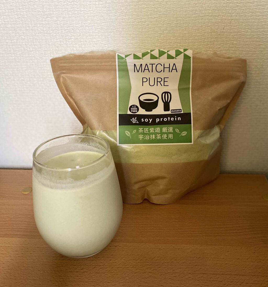 MATCHA PURE（プロテインパウダー）/ピュアパートナー/ソイプロテインを使ったクチコミ（2枚目）