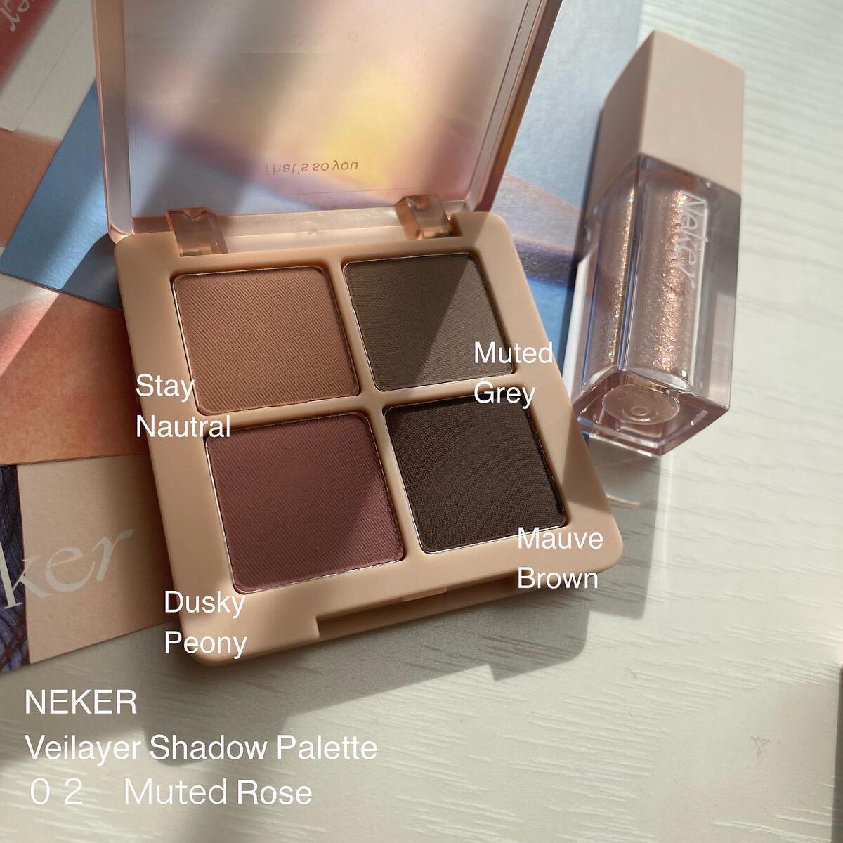 Neker  ベールレイヤーアイシャドウパレットのクチコミ「☜他の投稿はこちらから♡
韓国コスメ🇰🇷

🔖Neker(ネケル)
✔︎ベールレイヤーアイシャ.....」（2枚目）