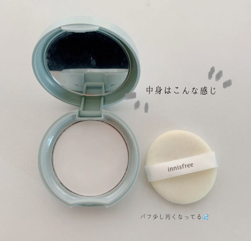 ノーセバム　ミネラルパウダー　N 5g【旧】/innisfree/ルースパウダーを使ったクチコミ（2枚目）