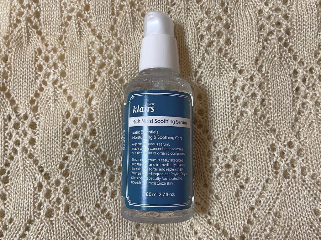 Klairs リッチモイストスージングセラム(80ml)のクチコミ「❤️お肌にすばやく吸収！保湿美容液❤️
.
.
klais
rich moist soothi.....」（1枚目）