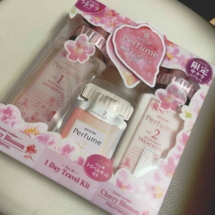 ミクシムパフューム モイストリペア 限定チェリーブロッサム シャンプー&ヘアトリートメントペアセット /mixim Perfume/市販シャンプーを使ったクチコミ(1枚目)
