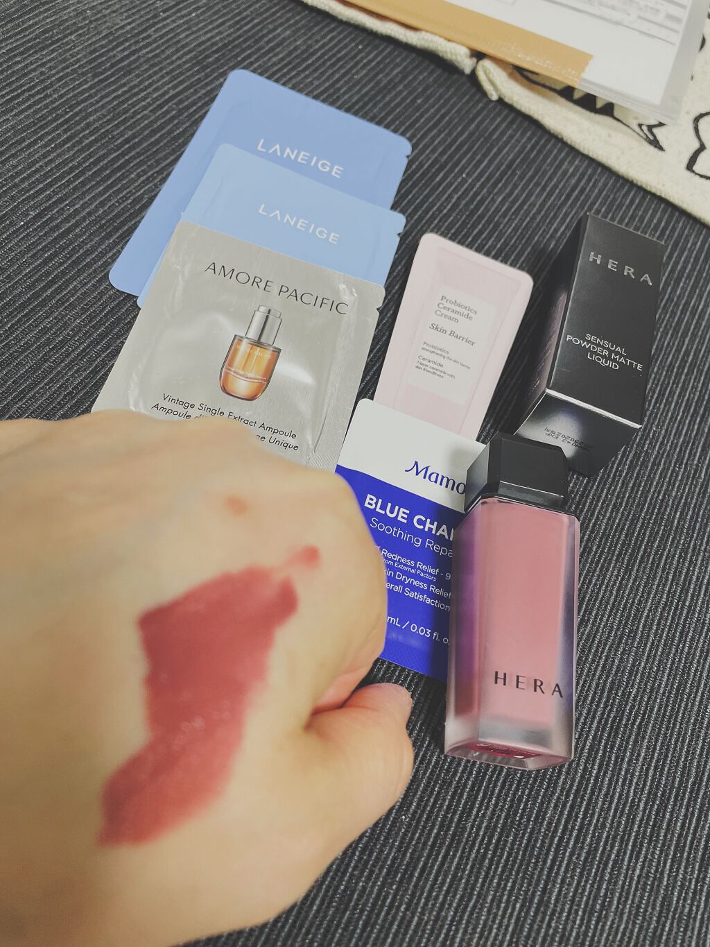 センシュアルパウダーマットリキッド 187 SEXUAL CHOCOLATE/HERA/口紅を使ったクチコミ（1枚目）