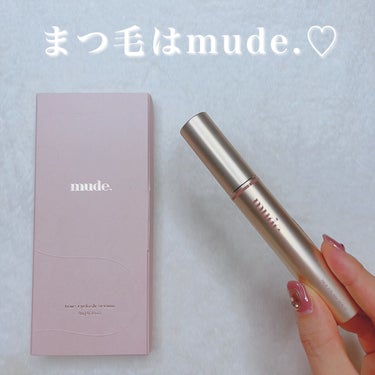 mude トゥルーアイラッシュセラムのクチコミ「\ mude.はマスカラだけじゃない💜 /


韓国コスメmude.💕🇰🇷
マスカラで大バズり.....」（1枚目）