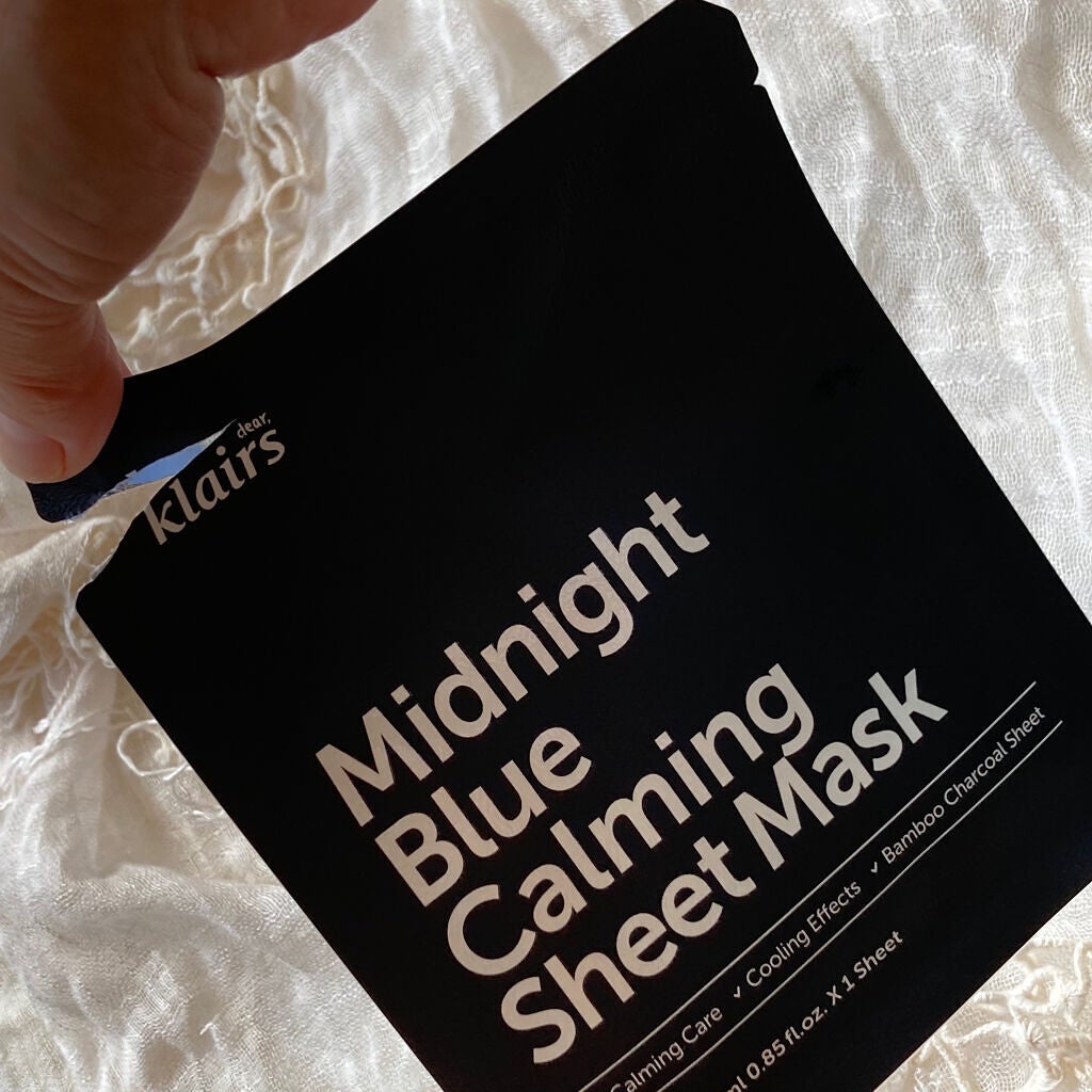 ミッドナイトブルーカーミングシートマスク(25ml)/Klairs/シートマスク・パックを使ったクチコミ(2枚目)