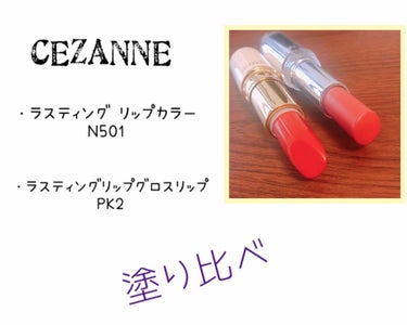 ラスティンググロスリップ/CEZANNE/口紅を使ったクチコミ（1枚目）