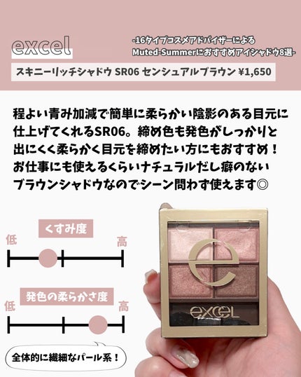 スキニーリッチシャドウ/excel/アイシャドウパレットを使ったクチコミ(3枚目)