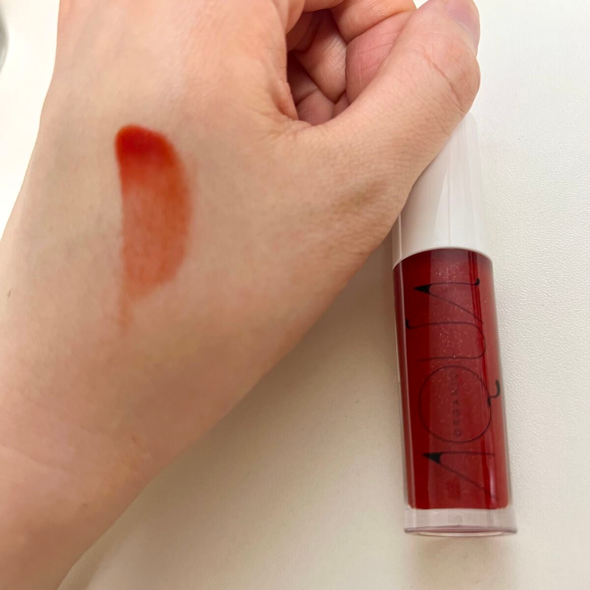 オーガニックリップアップルージュ/アクア・アクア/リップグロスを使ったクチコミ(5枚目)