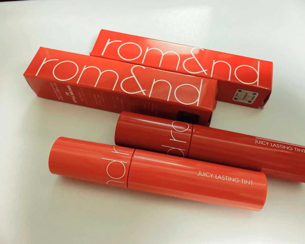 ジューシーラスティングティント/rom&nd/リップティントを使ったクチコミ（1枚目）