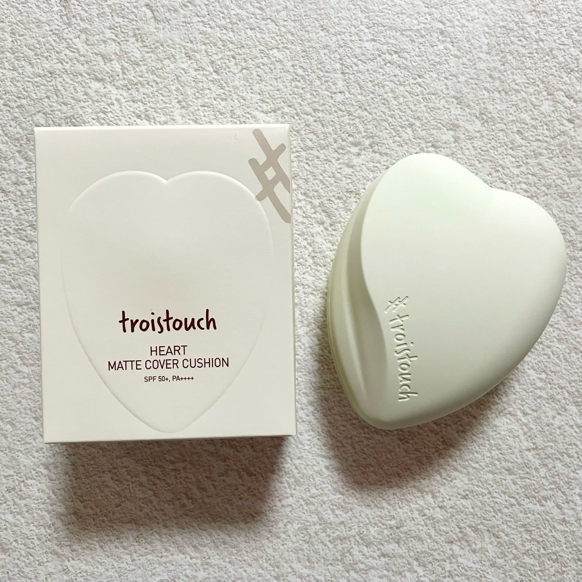トワタッチ ハートクッション マットカバー 17 アイボリー本体/troistouch/クッションファンデーションを使ったクチコミ（1枚目）