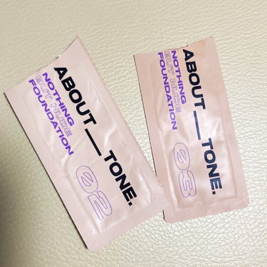 ABOUT TONE ナッシングバッドヌードファンデーションのクチコミ「ABOUT TONE
Nothing but Nude Foundation

サンプル使い切.....」（1枚目）