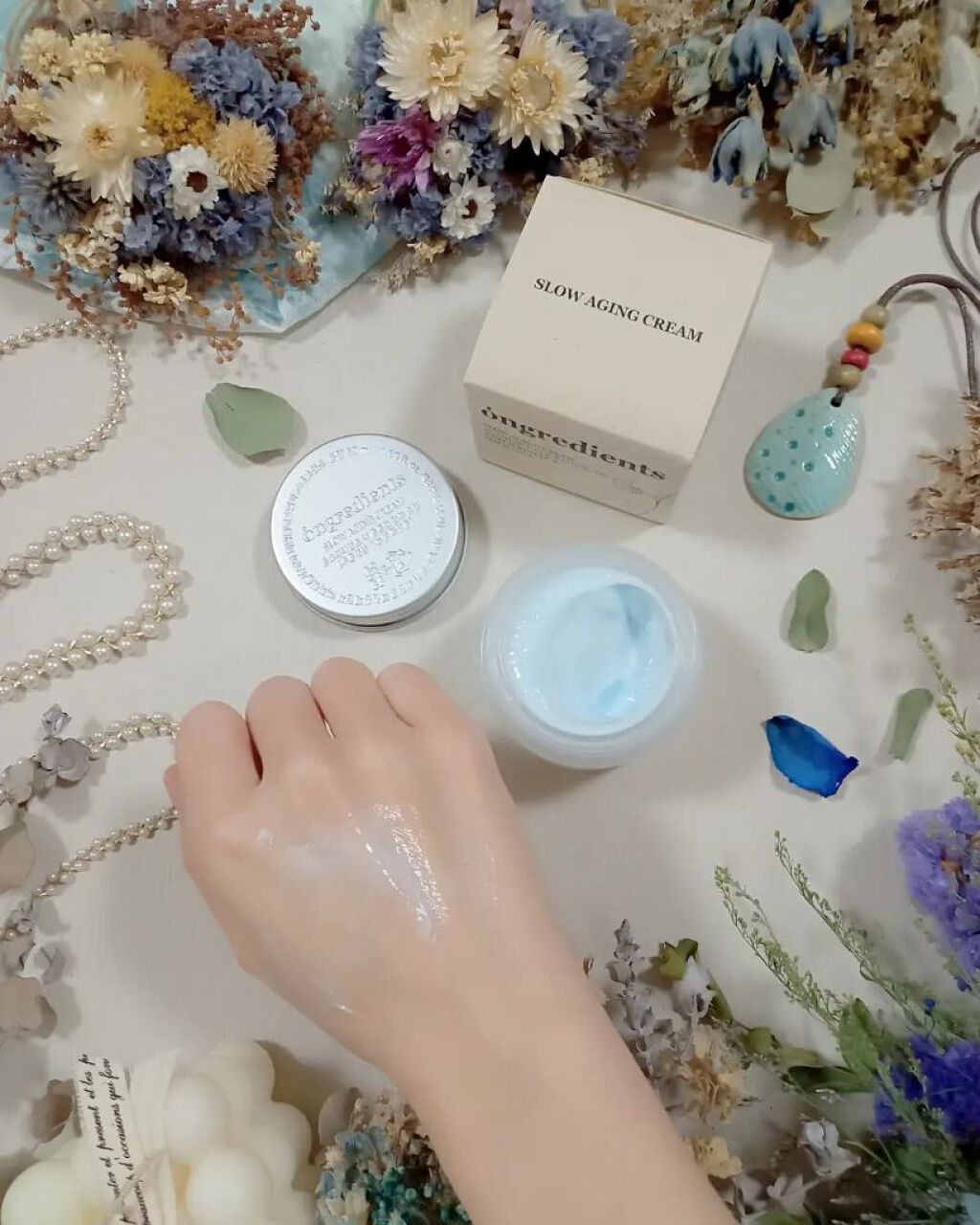 Slow Aging Cream /Ongredients/フェイスクリームを使ったクチコミ（3枚目）