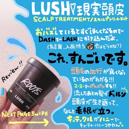 ラッシュ 現実頭皮のクチコミ「🩵💙
LUSH
scalp treatment
現実頭皮!!
これ凄いから皆んなにおすすめ.....」(1枚目)