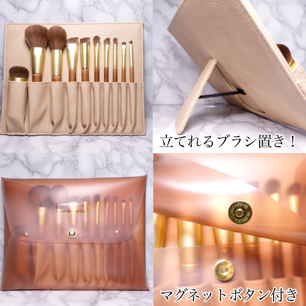 SIXPLUS X MARILYN 10本メイクアップブラシセット/SIXPLUS/メイクブラシを使ったクチコミ(3枚目)